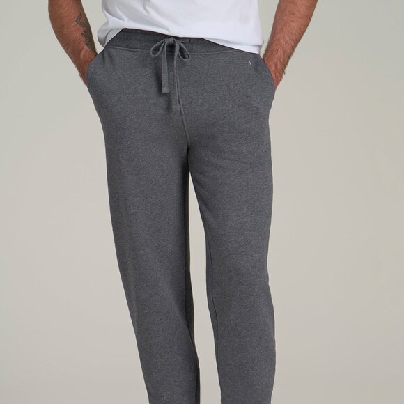 American Tall Wearever 2.0 Fleece Joggers for Tall Men in Charcoal Mix Size MM / - Picture 1 of 3